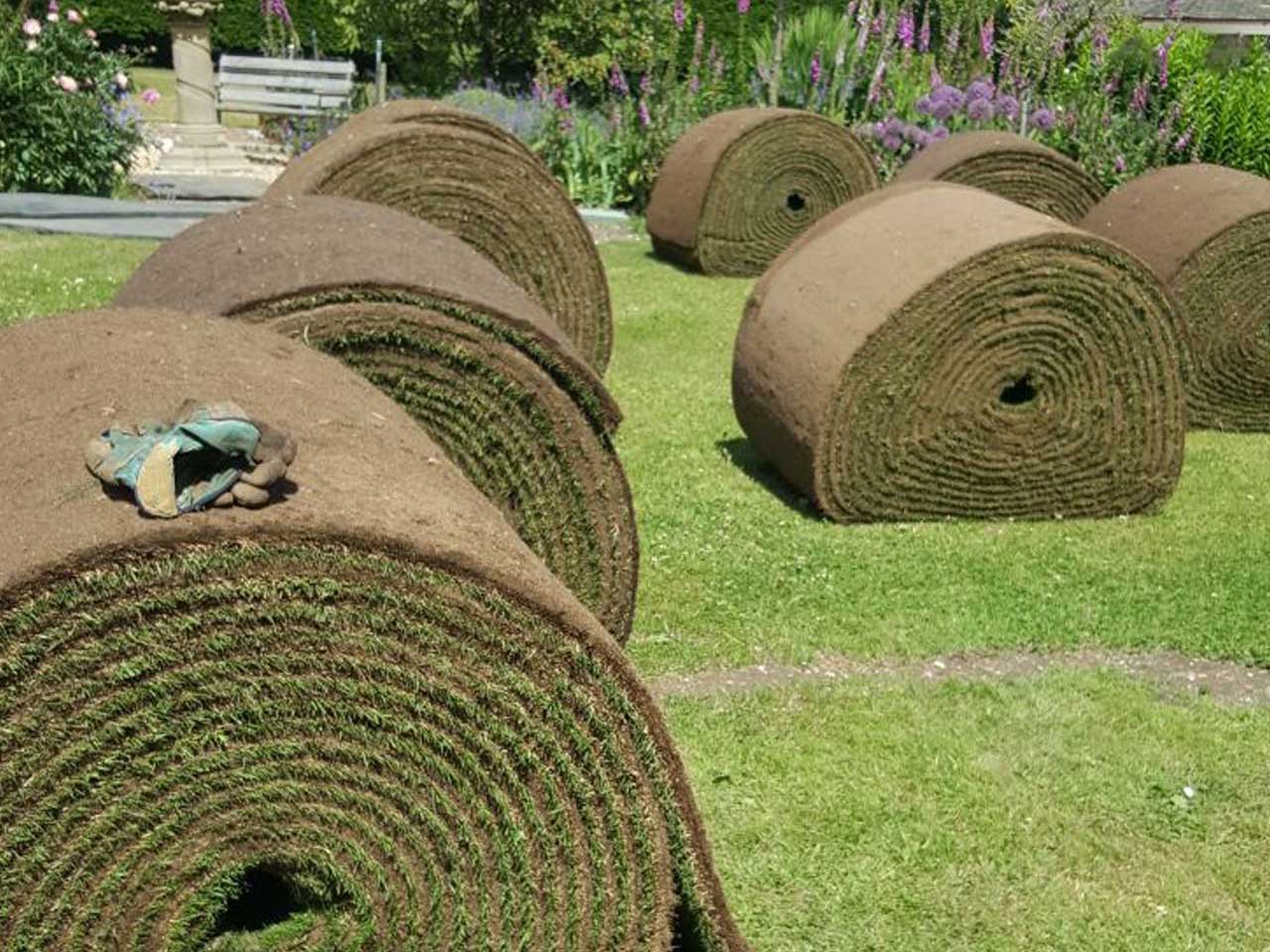 rolled turf